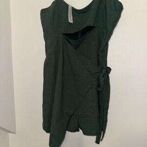 PacSun Dark Green Wrap Dress